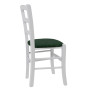 Scaun Paesana - cadru alb - stofa E57 - verde Scaun Paesana - cadru alb - stofa E57 - verde