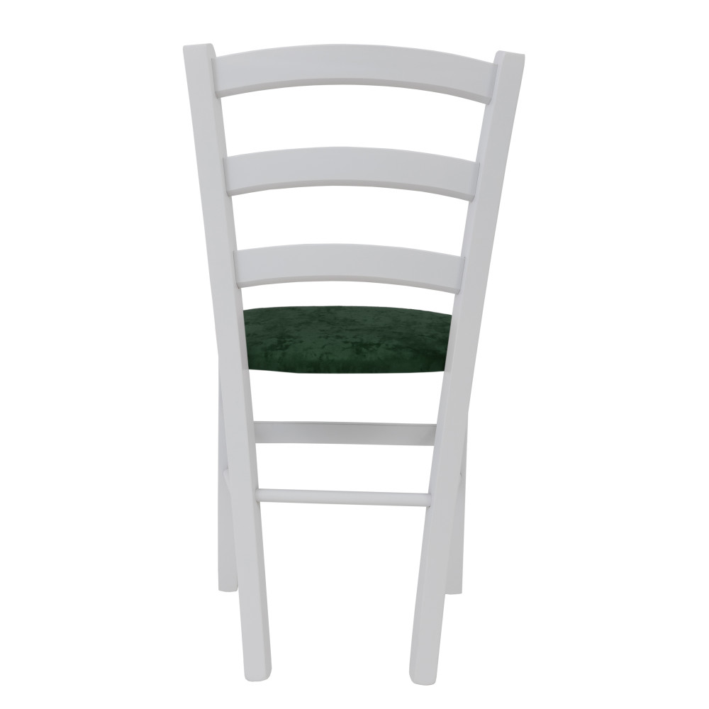 Scaun Paesana - cadru alb - stofa E57 - verde Scaun Paesana - cadru alb - stofa E57 - verde