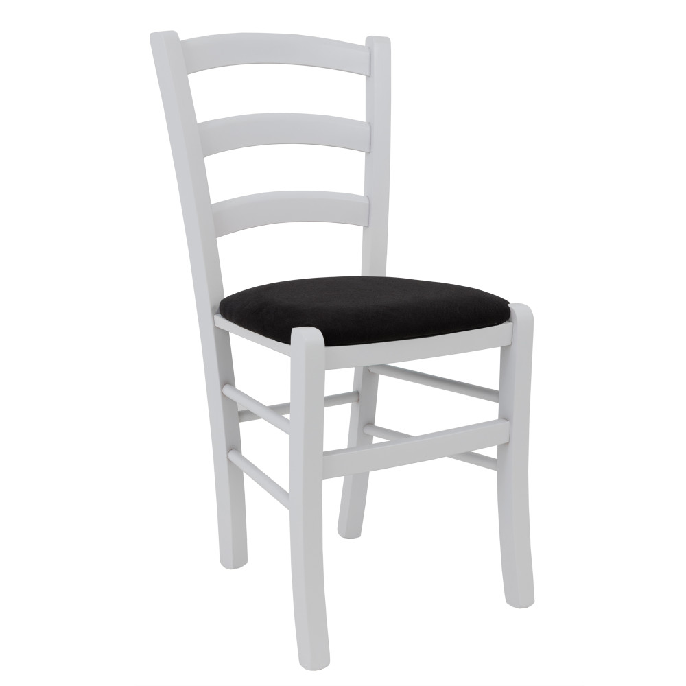 Scaun Paesana - cadru alb - stofa K6 - negru Scaun Paesana - cadru alb - stofa K6 - negru