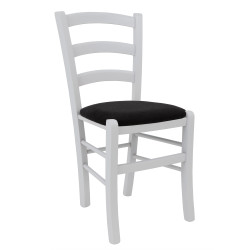 Scaun Paesana - cadru alb - stofa K6 - negru Scaun Paesana - cadru alb - stofa K6 - negru