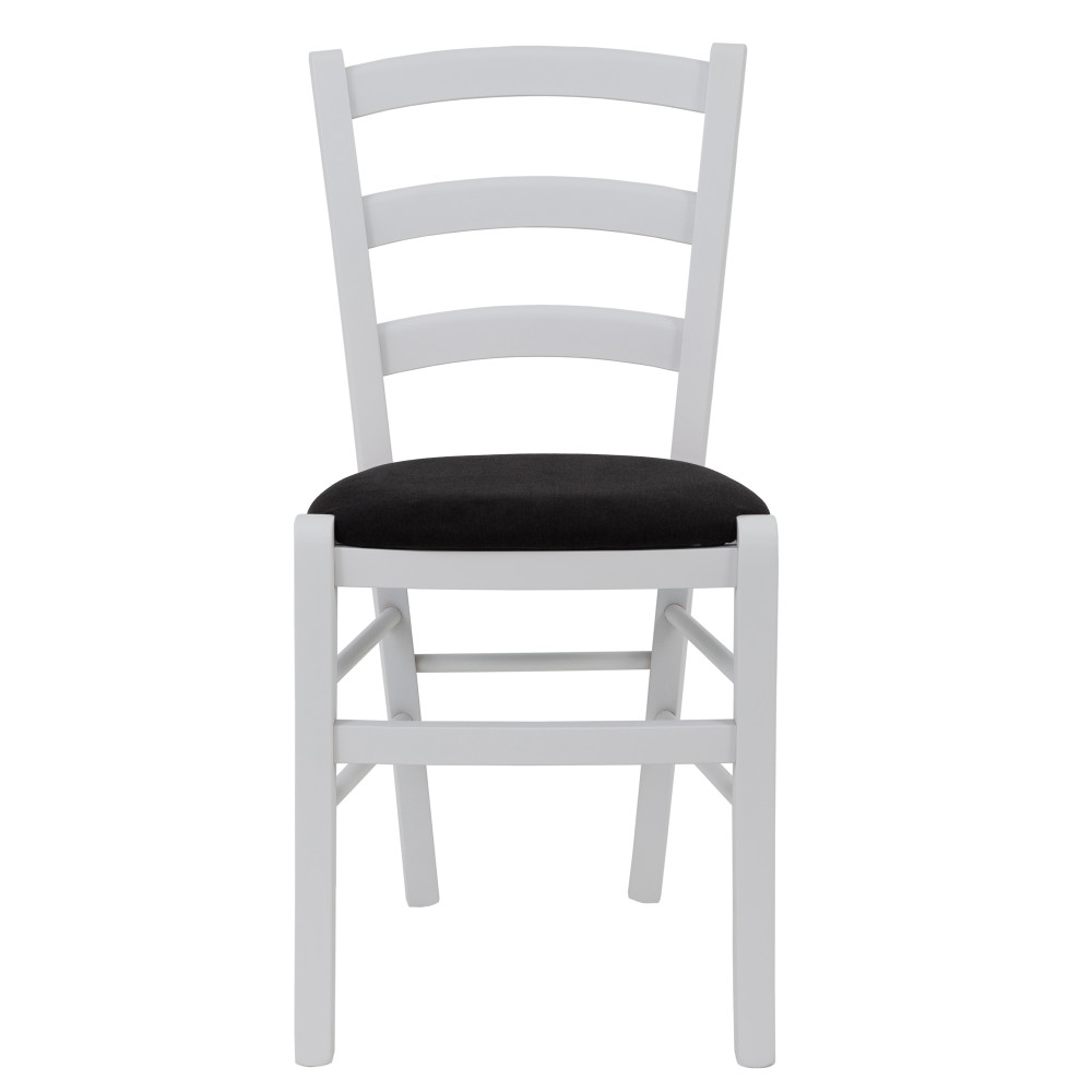 Scaun Paesana - cadru alb - stofa K6 - negru Scaun Paesana - cadru alb - stofa K6 - negru