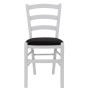 Scaun Paesana - cadru alb - stofa K6 - negru Scaun Paesana - cadru alb - stofa K6 - negru