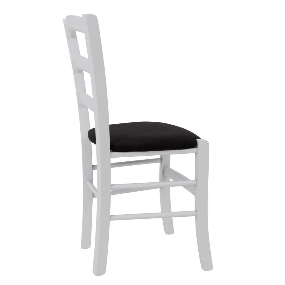 Scaun Paesana - cadru alb - stofa K6 - negru Scaun Paesana - cadru alb - stofa K6 - negru
