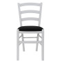 Scaun Paesana - cadru alb - stofa S14 - negru Scaun Paesana - cadru alb - stofa S14 - negru
