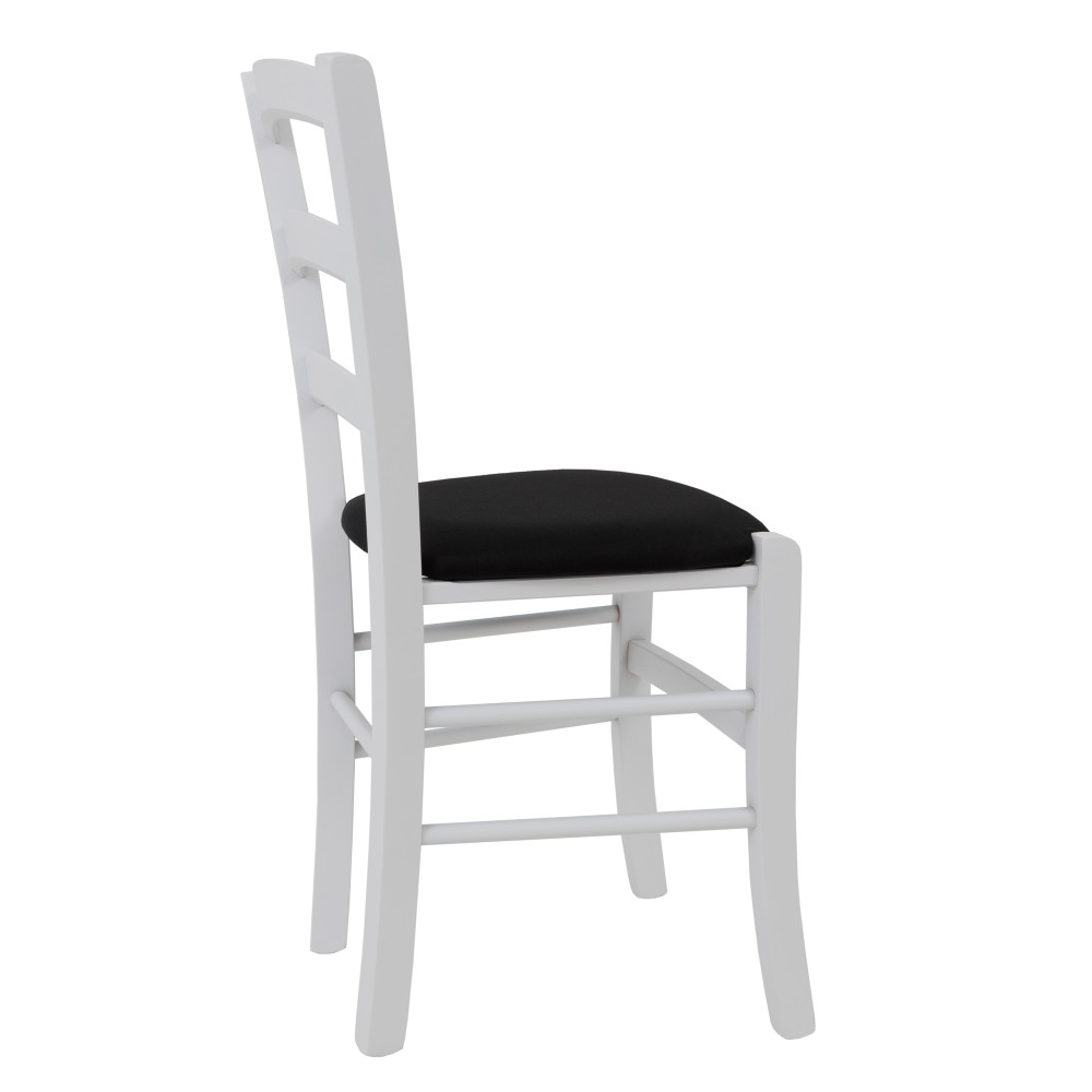 Scaun Paesana - cadru alb - stofa S14 - negru Scaun Paesana - cadru alb - stofa S14 - negru