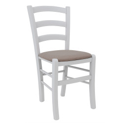 Scaun Paesana - cadru alb - stofa S17 - crem Scaun Paesana - cadru alb - stofa S17 - crem