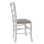 Scaun Paesana - cadru alb - stofa S17 - crem Scaun Paesana - cadru alb - stofa S17 - crem