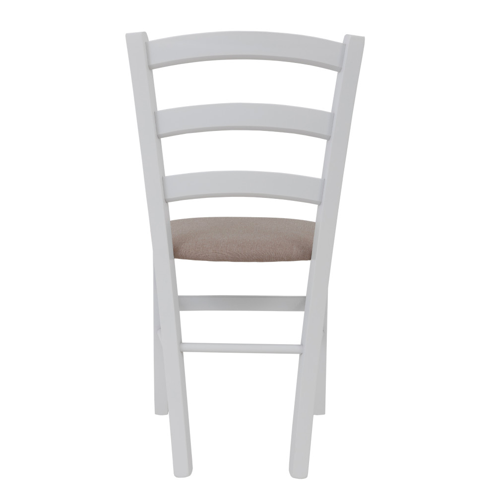 Scaun Paesana - cadru alb - stofa S17 - crem Scaun Paesana - cadru alb - stofa S17 - crem