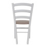 Scaun Paesana - cadru alb - stofa S17 - crem Scaun Paesana - cadru alb - stofa S17 - crem