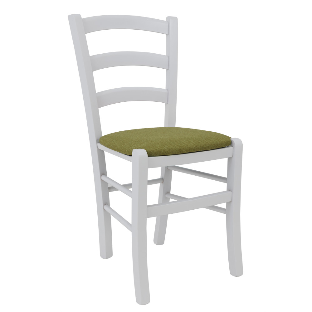 Scaun Paesana - cadru alb - stofa S22 - verde Scaun Paesana - cadru alb - stofa S22 - verde