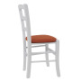 Scaun Paesana - cadru alb - stofa S25 - portocaliu Scaun Paesana - cadru alb - stofa S25 - portocaliu