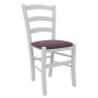 Scaun Paesana - cadru alb - stofa S69 - mov Scaun Paesana - cadru alb - stofa S69 - mov