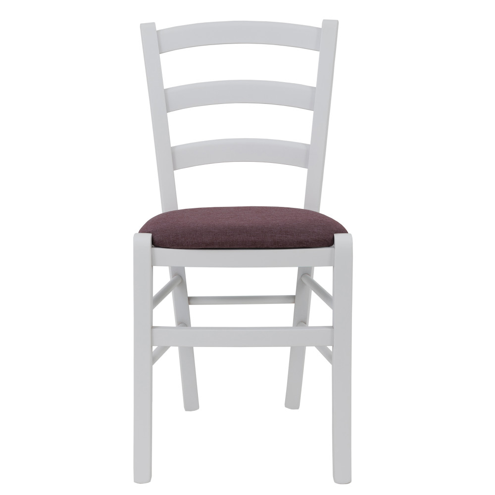 Scaun Paesana - cadru alb - stofa S69 - mov Scaun Paesana - cadru alb - stofa S69 - mov