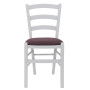 Scaun Paesana - cadru alb - stofa S69 - mov Scaun Paesana - cadru alb - stofa S69 - mov