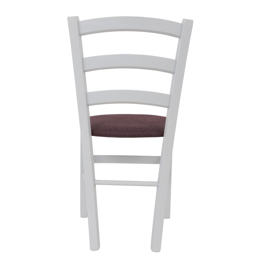 Scaun Paesana - cadru alb - stofa S69 - mov Scaun Paesana - cadru alb - stofa S69 - mov