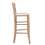 Scaun Paesana bar - cadru natur - imitatie piele alb - 21894 Scaun Paesana bar - cadru natur - imitatie piele alb - 21894