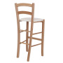 Scaun Paesana bar - cadru natur - imitatie piele alb - 21894 Scaun Paesana bar - cadru natur - imitatie piele alb - 21894