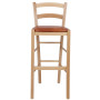 Scaun Paesana bar - cadru natur - imitatie piele coniac - 8070 Scaun Paesana bar - cadru natur - imitatie piele coniac - 8070