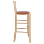 Scaun Paesana bar - cadru natur - imitatie piele coniac - 8070 Scaun Paesana bar - cadru natur - imitatie piele coniac - 8070