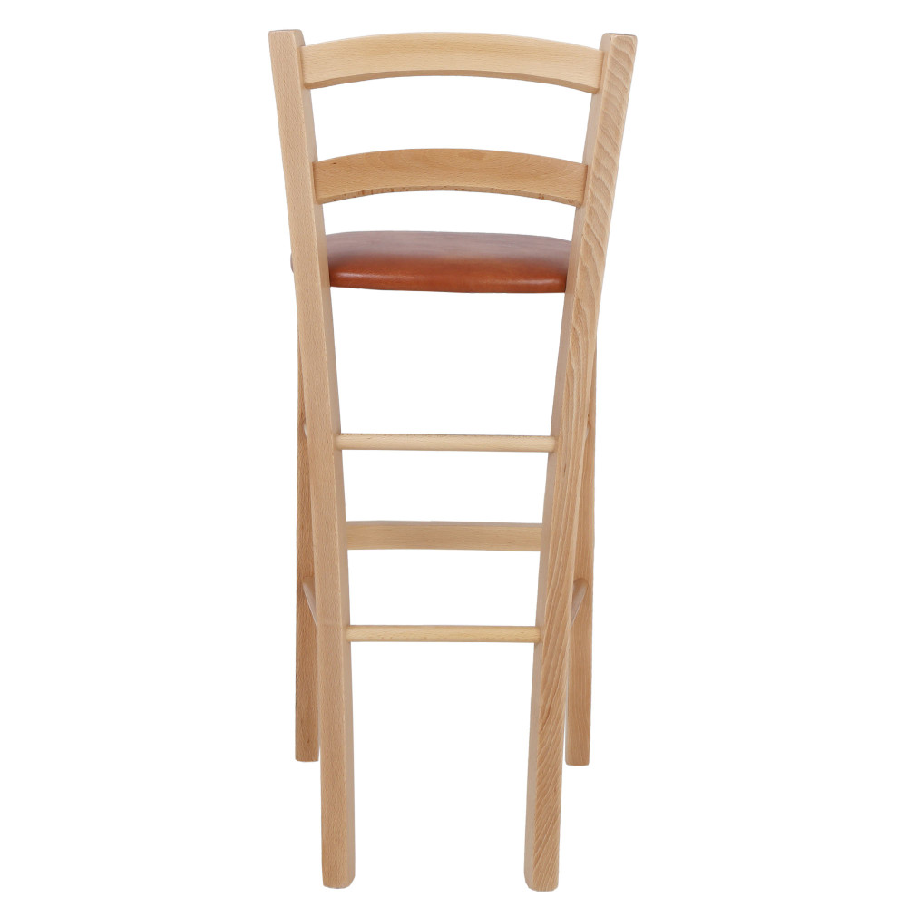 Scaun Paesana bar - cadru natur - imitatie piele coniac - 8070 Scaun Paesana bar - cadru natur - imitatie piele coniac - 8070
