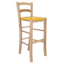 Scaun Paesana bar - cadru natur - imitatie piele galben - 22168 Scaun Paesana bar - cadru natur - imitatie piele galben - 22168