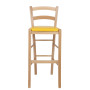 Scaun Paesana bar - cadru natur - imitatie piele galben - 22168 Scaun Paesana bar - cadru natur - imitatie piele galben - 22168