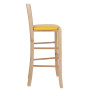 Scaun Paesana bar - cadru natur - imitatie piele galben - 22168 Scaun Paesana bar - cadru natur - imitatie piele galben - 22168