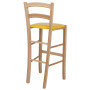 Scaun Paesana bar - cadru natur - imitatie piele galben - 22168 Scaun Paesana bar - cadru natur - imitatie piele galben - 22168