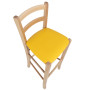 Scaun Paesana bar - cadru natur - imitatie piele galben - 22168 Scaun Paesana bar - cadru natur - imitatie piele galben - 22168