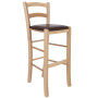 Scaun Paesana bar - cadru natur - imitatie piele maro - 15611 Scaun Paesana bar - cadru natur - imitatie piele maro - 15611