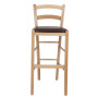 Scaun Paesana bar - cadru natur - imitatie piele maro - 15611 Scaun Paesana bar - cadru natur - imitatie piele maro - 15611