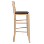 Scaun Paesana bar - cadru natur - imitatie piele maro - 15611 Scaun Paesana bar - cadru natur - imitatie piele maro - 15611