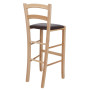 Scaun Paesana bar - cadru natur - imitatie piele maro - 15611 Scaun Paesana bar - cadru natur - imitatie piele maro - 15611