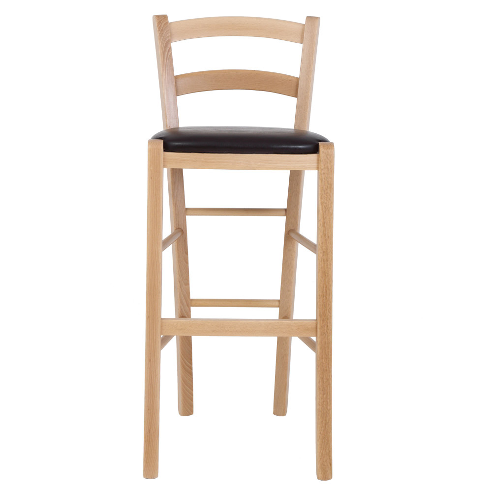 Scaun Paesana bar - cadru natur - imitatie piele wenge - 21835 Scaun Paesana bar - cadru natur - imitatie piele wenge - 21835