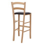 Scaun Paesana bar - cadru natur - imitatie piele wenge - 21835 Scaun Paesana bar - cadru natur - imitatie piele wenge - 21835