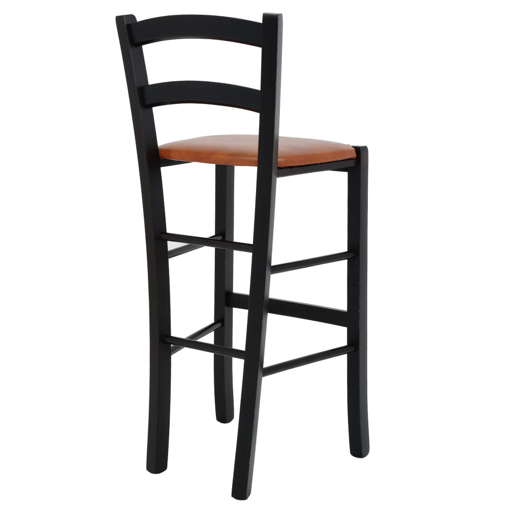 Scaun Paesana bar - cadru wenge - imitatie piele coniac - 8070 Scaun Paesana bar - cadru wenge - imitatie piele coniac - 8070