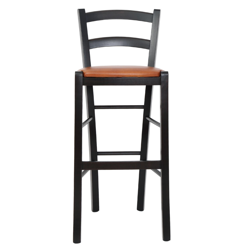 Scaun Paesana bar - cadru wenge - imitatie piele coniac - 8070 Scaun Paesana bar - cadru wenge - imitatie piele coniac - 8070