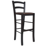 Scaun Paesana bar - cadru wenge - imitatie piele maro - 15611