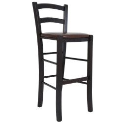 Scaun Paesana bar - cadru wenge - imitatie piele maro - 15611 Scaun Paesana bar - cadru wenge - imitatie piele maro - 15611