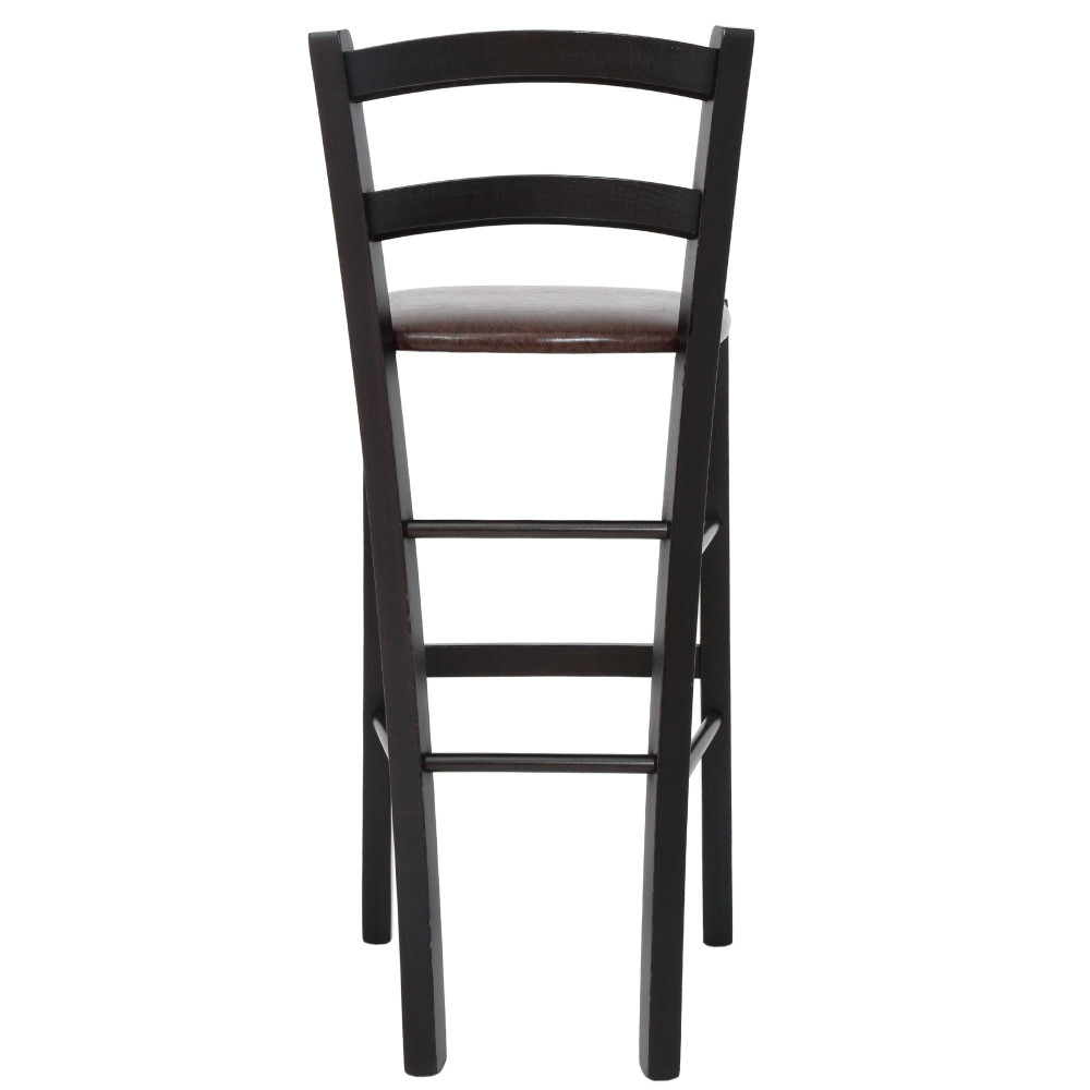 Scaun Paesana bar - cadru wenge - imitatie piele maro - 15611 Scaun Paesana bar - cadru wenge - imitatie piele maro - 15611