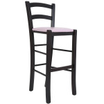 Scaun Paesana bar - cadru wenge - imitatie piele mov - 21897