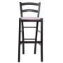 Scaun Paesana bar - cadru wenge - imitatie piele mov - 21897 Scaun Paesana bar - cadru wenge - imitatie piele mov - 21897