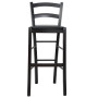 Scaun Paesana bar - cadru wenge - imitatie piele negru - 21901 Scaun Paesana bar - cadru wenge - imitatie piele negru - 21901