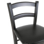 Scaun Paesana bar - cadru wenge - imitatie piele negru - 21901 Scaun Paesana bar - cadru wenge - imitatie piele negru - 21901