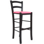 Scaun Paesana bar - cadru wenge - imitatie piele roz - 21896 Scaun Paesana bar - cadru wenge - imitatie piele roz - 21896