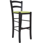 Scaun Paesana bar - cadru wenge - imitatie piele verde - 21899