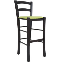 Scaun Paesana bar - cadru wenge - imitatie piele verde - 21899 Scaun Paesana bar - cadru wenge - imitatie piele verde - 21899