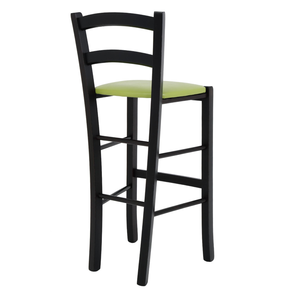 Scaun Paesana bar - cadru wenge - imitatie piele verde - 21899 Scaun Paesana bar - cadru wenge - imitatie piele verde - 21899