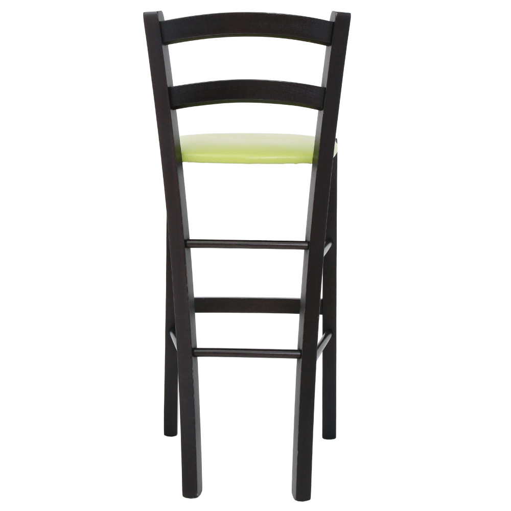 Scaun Paesana bar - cadru wenge - imitatie piele verde - 21899 Scaun Paesana bar - cadru wenge - imitatie piele verde - 21899