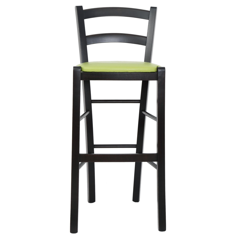 Scaun Paesana bar - cadru wenge - imitatie piele verde - 21899 Scaun Paesana bar - cadru wenge - imitatie piele verde - 21899